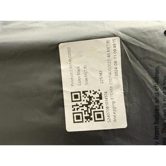 NWT Halara Leggings Black Zipper Pocket 7/8 Length Size Medium - Picture 6 of 6